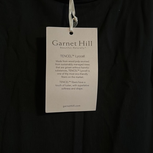 Garnet Hill Midi Black Dress NWT - Picture 6 of 9